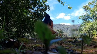 Pleasurable fuck in nature.