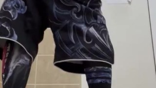 after the gym showing a wet hole