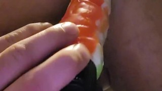 Dp and fucking myself with 2 big dildos 
