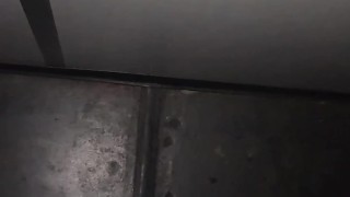 Pissing in adult book store booth