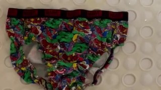 Shooting piss onto my briefs
