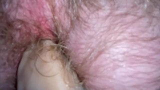 Put your dildo in my hairy ass (huge cum)