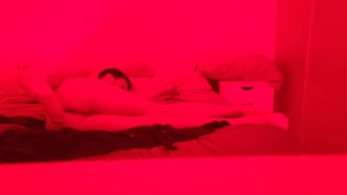 03 masturbating in my bed enjoying a huge dildo anal destruction