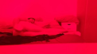 03 masturbating in my bed enjoying a huge dildo anal destruction