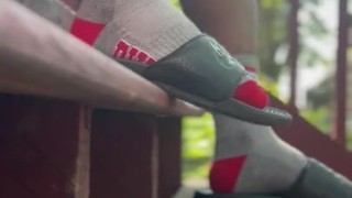 Tiny Bitch POV of my Sweaty socks and slides