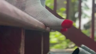 Tiny Bitch POV of my Sweaty socks and slides