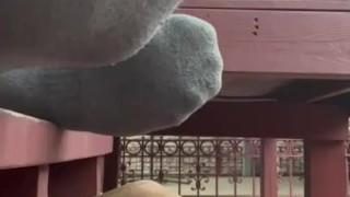 Tiny man POV in my sweaty Socks and house slippers