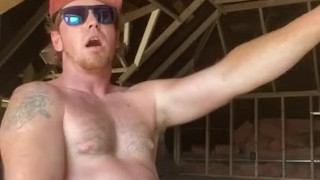 Hot ginger construction worker get off while you watch him work his woood 