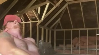 Hot ginger construction worker get off while you watch him work his woood 