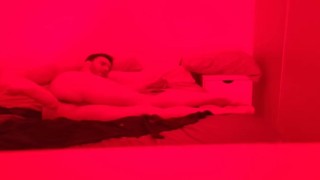 15 masturbating in my bed enjoying a huge dildo anal destruction