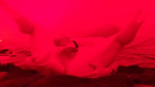 21 masturbating in my bed enjoying a huge dildo anal destruction
