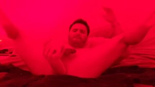 21 masturbating in my bed enjoying a huge dildo anal destruction