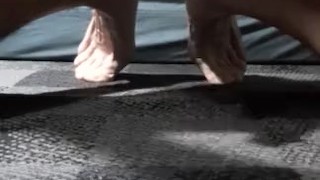 Huge cumshot in motorhome