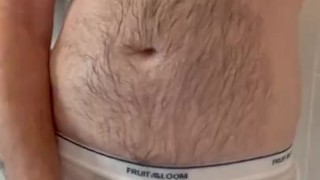 Hairy Dad Bod Wet Tighty Whities Shower Show
