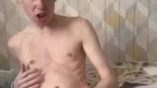Smart Hot Russian Masturbating in the Morning + HUGE Creamy Cumshot