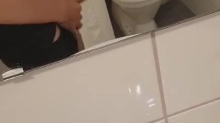 Giving my cock in the bathroom