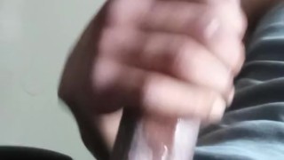Morning nut explosion. Straight top cumshot 