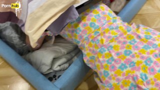 Vaginal gift of fate STEPMOM stuck under the bed.