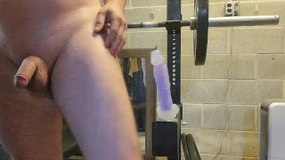 Hands free prostate orgasm and piss