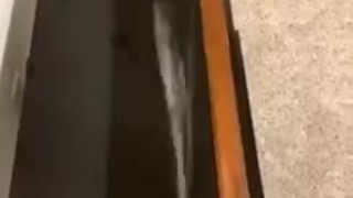 Jerking my cock and cumming ropes while watching pornhub