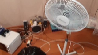 Passionate sex under a fan with conversations - Lesbian_illusion