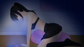 推しの顔と射精動画を一緒に見ながらまんずり♥女の子の秘密のオナニー - エロアニメ