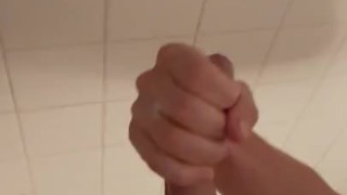 Twink jerkoff in shower with cumshot