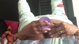 Dl good nigga Ass play bubble butt light skin pretty boy self love dildo toy anal play cum shot