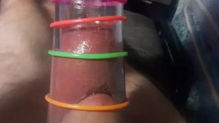 balls pumped up to end of penis pump