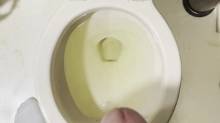 Straight teen takes a long piss