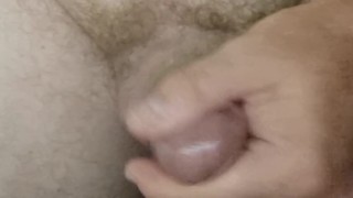 Hot guy jerking his cock till cum