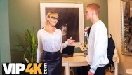 TUTOR4K. Studs cock gives history tutor more pleasure than sex toys