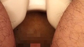 Hairy Japanese pee on uncircumcised cock. It's not a two way but foreskin made it come out wide.