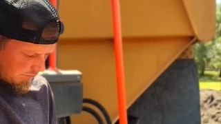 Risky public masturbation at work
