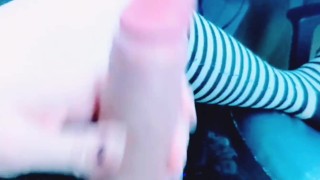 Punk Femboy Twink Strokes His Amateur Cock For You