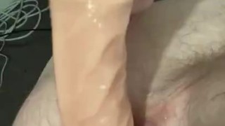 Solo dildo play in the ass