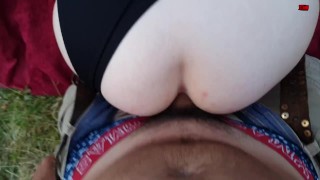 Il m'encule dans un parc public, et jouit dans mon cul de salope