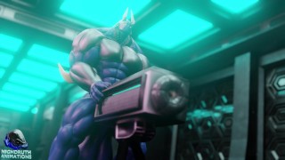 E-Zoid Finnter cock growth animation