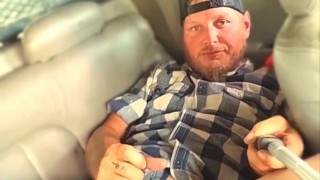 😍😍 Crazy redneck masturbating with vibrating butt plug on the side of interstate 4 during rushhour