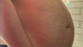 Huge belly & hidden dick