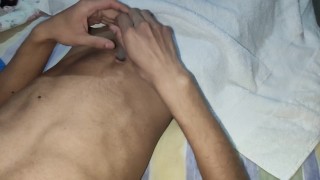 Belly button syringe playing 