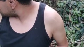 I got caught jerking off outdoors