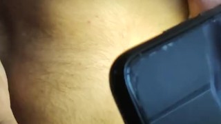 Exploring my belly button (close up)