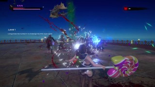 Spell ryona - all DLC outfits -  Li - catwoman, knight, pyjamas etc.