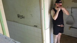Exhib Risky Masturbation Public, Extreme Cum, Cock Pierced and tattoo