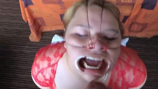 SEMEN EN LA CARA en ESCENA FACIAL BONDAGE