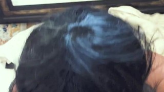 Husband catches 🔥 MILF fucking dildo. He gave me a delicious FACIAL 💦