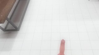 Catching a Femboy Fox sucking dick in a public gym shower