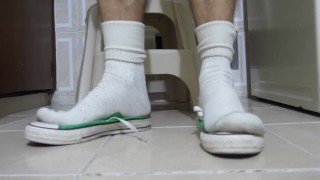 GREEN CONVERSE LOW FAB
