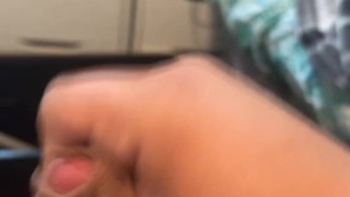 Gay Chub jerks cums and pisses